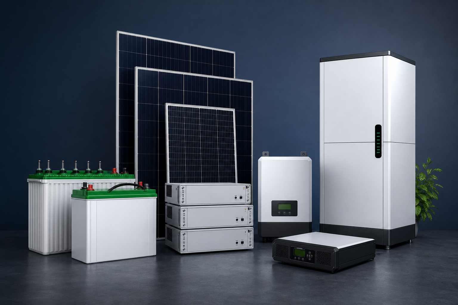 Solar panels, lithium batteries, tubular batteries and energy storage equipment