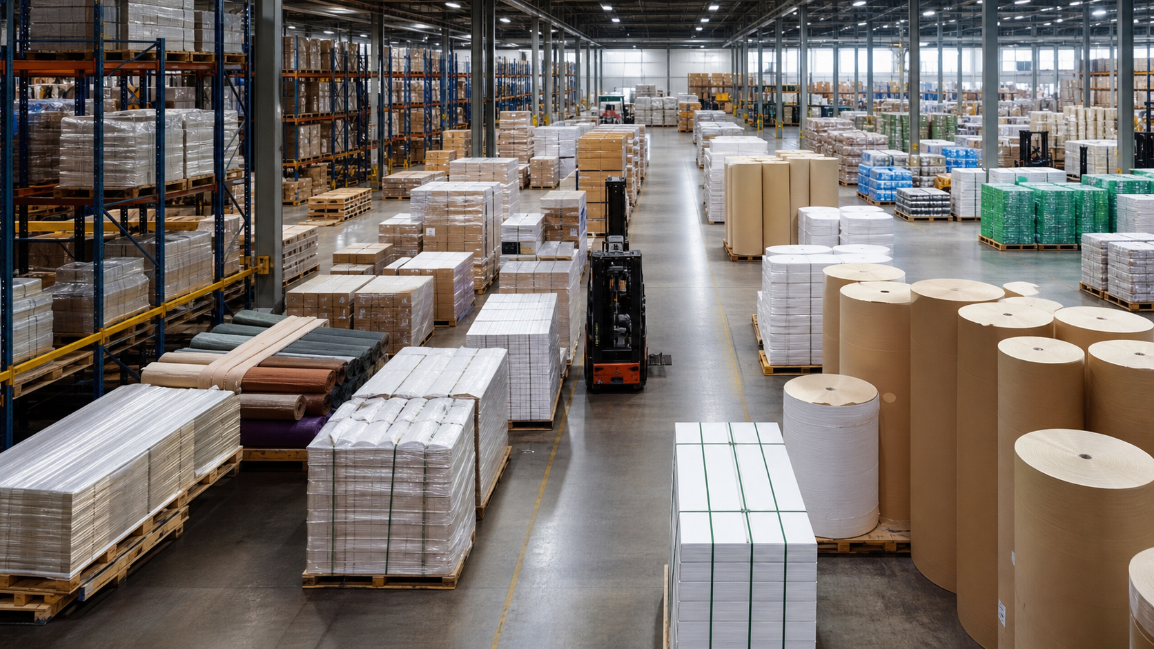Distribution centre with paper and general commodities