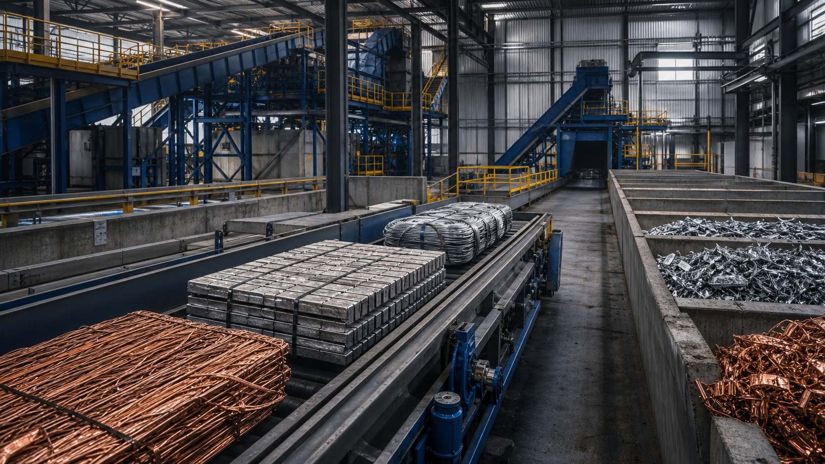 Metal processing and recycling facility